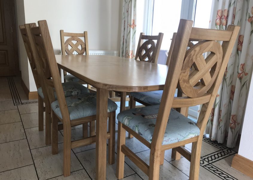 Bespoke Custom Oak Table & Chairs