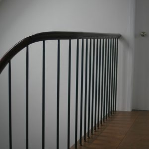 Oak Staircase with Mahogany Hand Rails