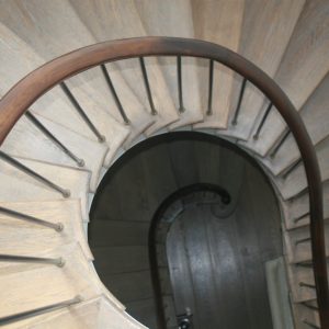 Oak Staircase with Mahogany Hand Rails