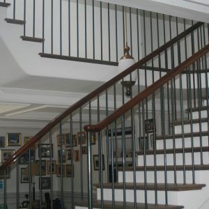 Oak Staircase with Mahogany Hand Rails