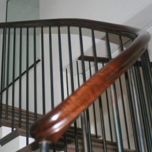 Oak Staircase with Mahogany Hand Rails