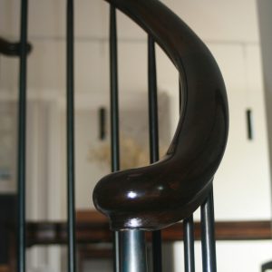 Oak Staircase with Mahogany Hand Rails