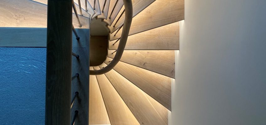 Bespoke Helical Staircase Salcombe